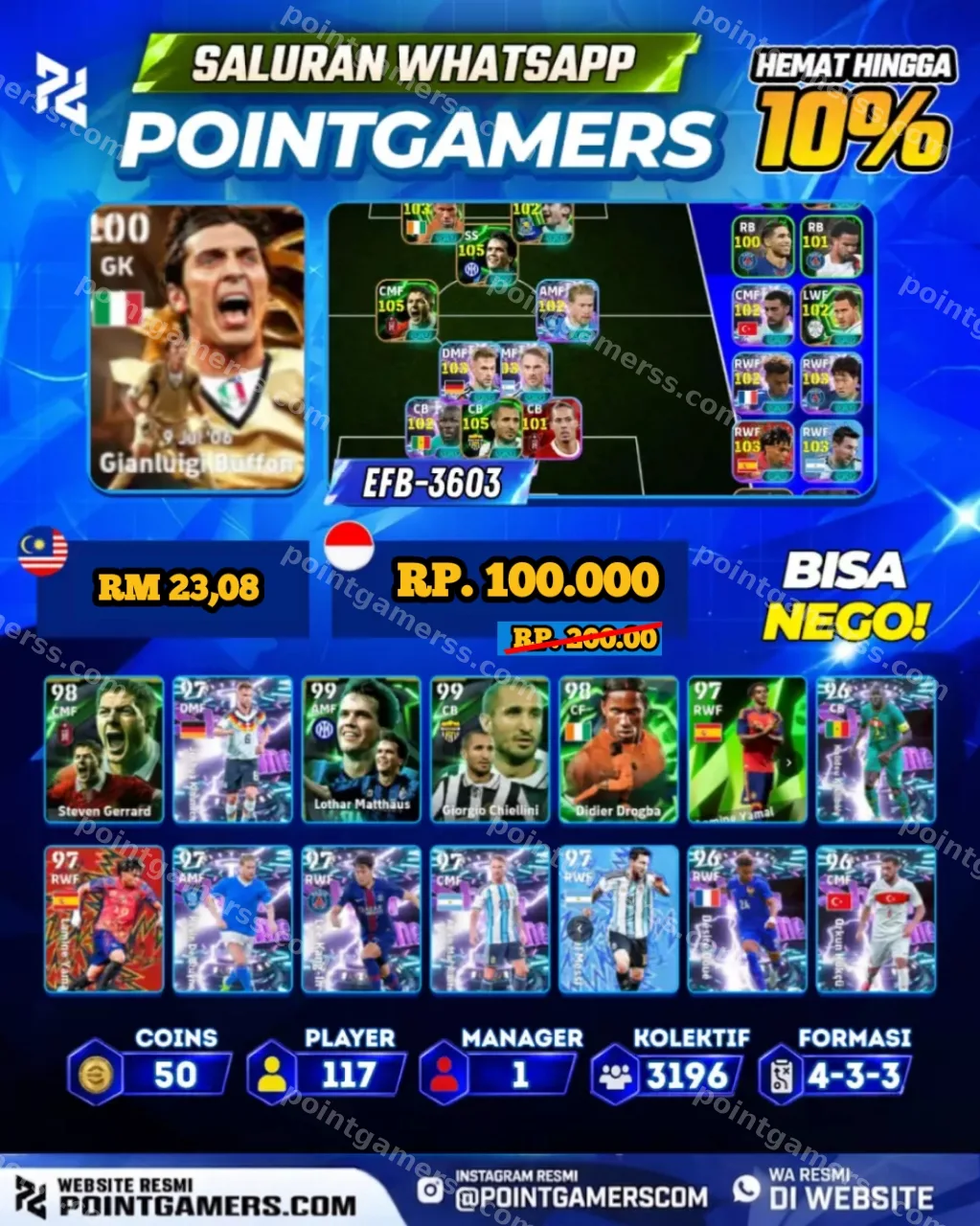 EFB-3603 - GIANLUIGI BUFFON 100
