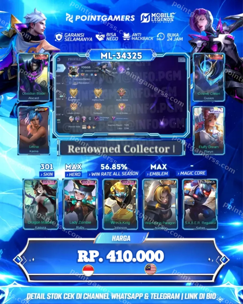 ML-34325 - ALUCARD LEGEND, GUSION LEGEND