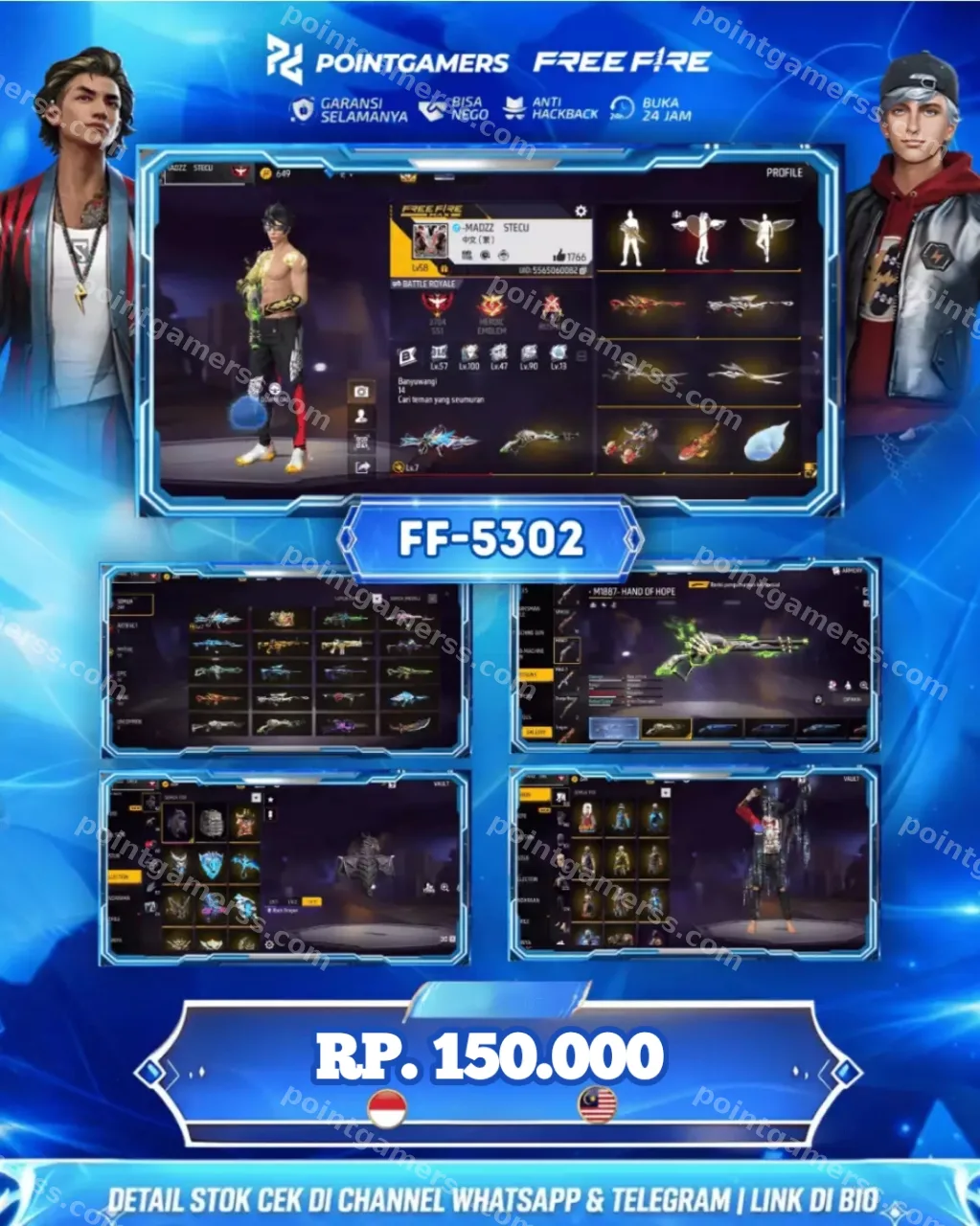 FF-5302 - EVO MAX 1, SG2 4 RASA LUMUT MAMBA BUNNY PELURU SUCI