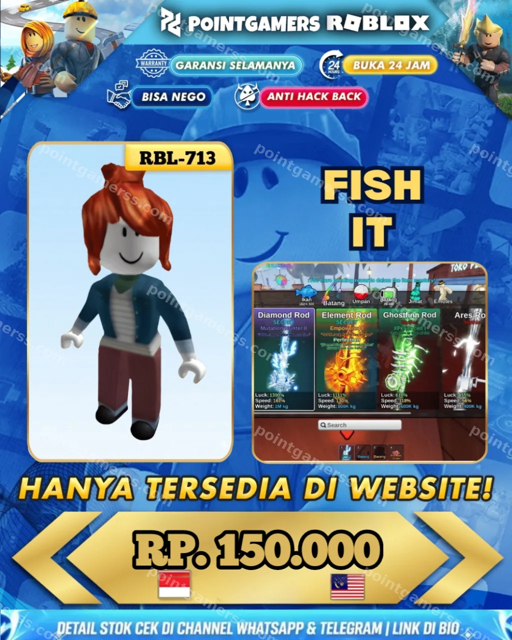 RBL-0713 - 55 M COIN, LVL 635