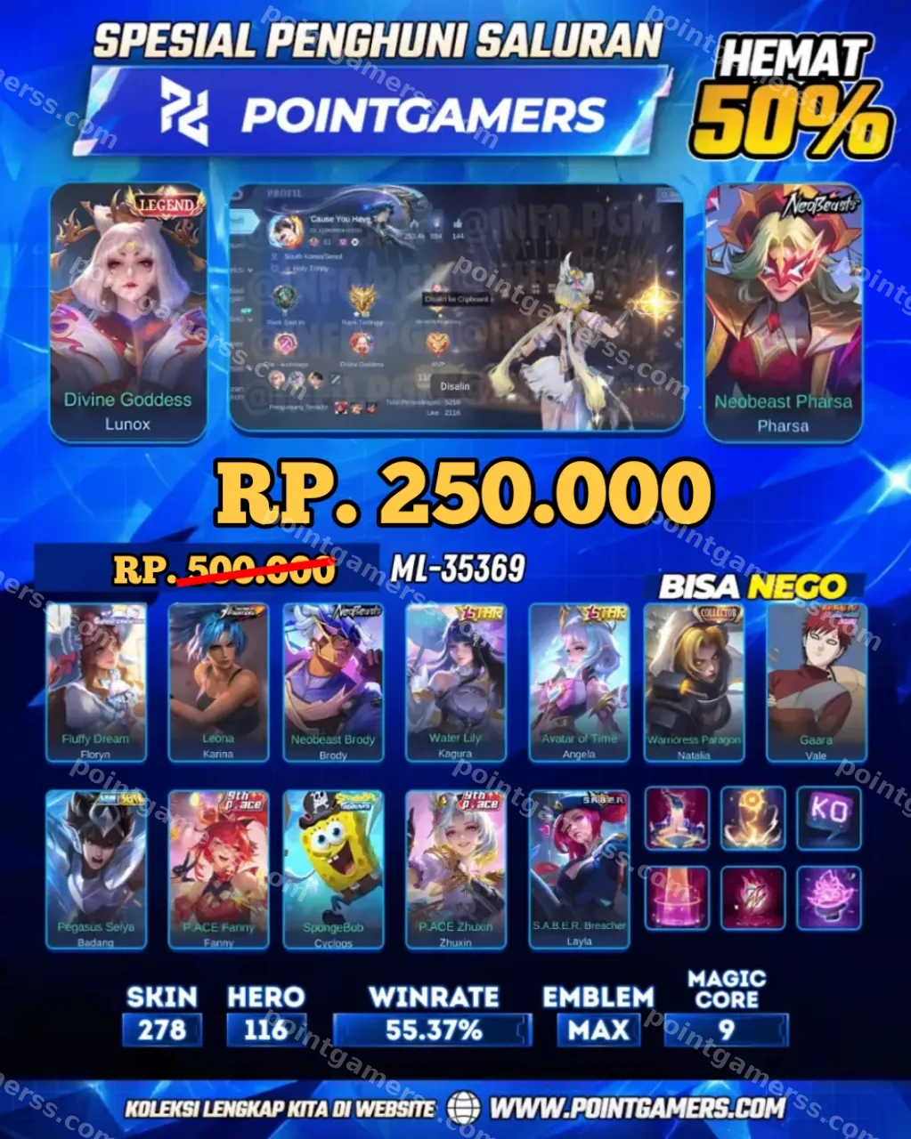 ML-35369 - LUNOX LEGEND, PHARSA NEOBEAST
