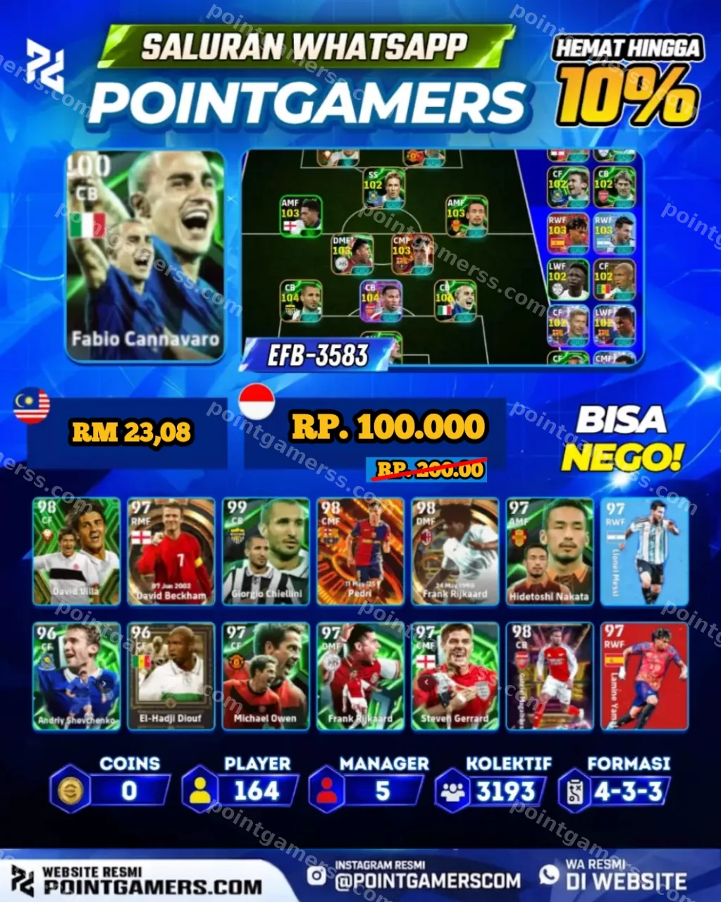 EFB-3583 - FABIO CANNAVARO 100