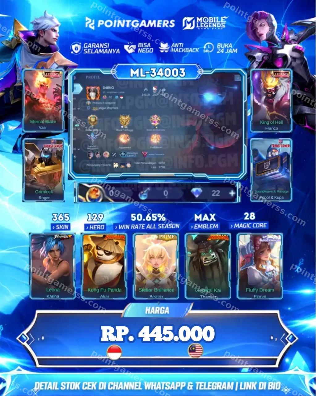 ML-34003 - FRANCO LEGEND, VALIR LEGEND