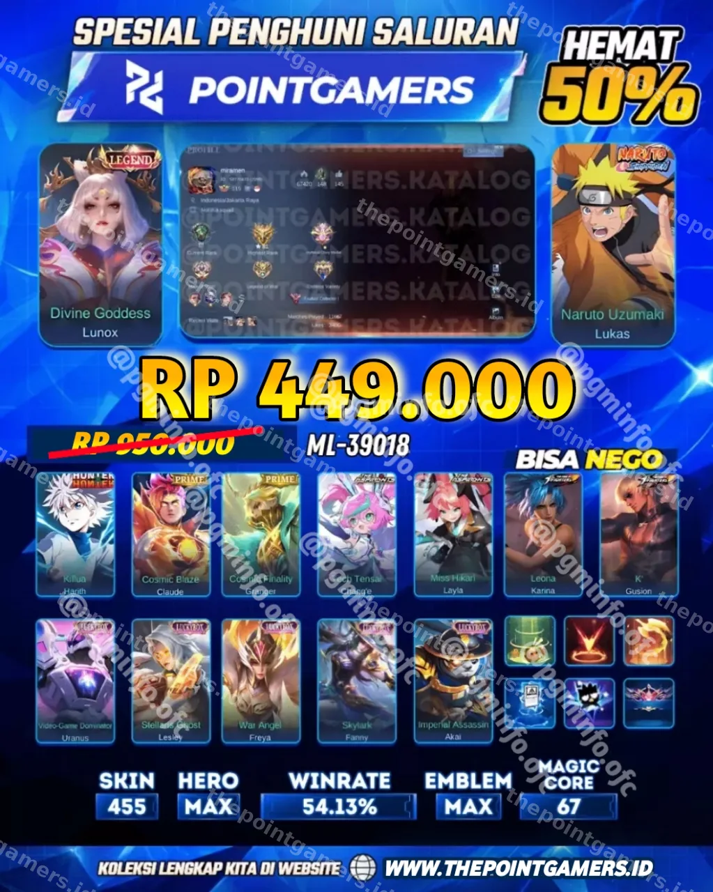 ML-39018 - "LUNOX LEGEND, LUKAS NARUTO"