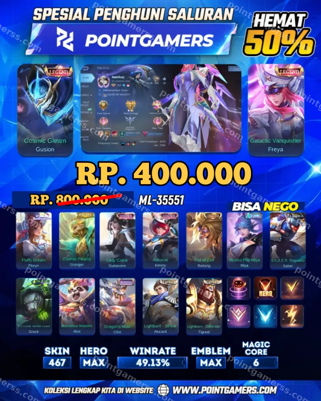 ML-35551 - "GUSION LEGEND, FREYA LEGEND"