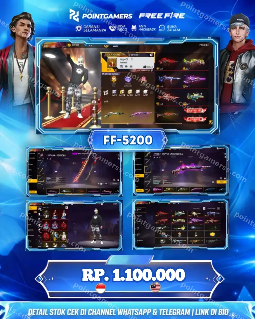 FF-5200 - EVO : ADA 8 , MAX 5 OTW 6, SG2 : 6 RASA,UNGU, EVO, LUMUT, GOLDEN, MAMBA, BUNNY