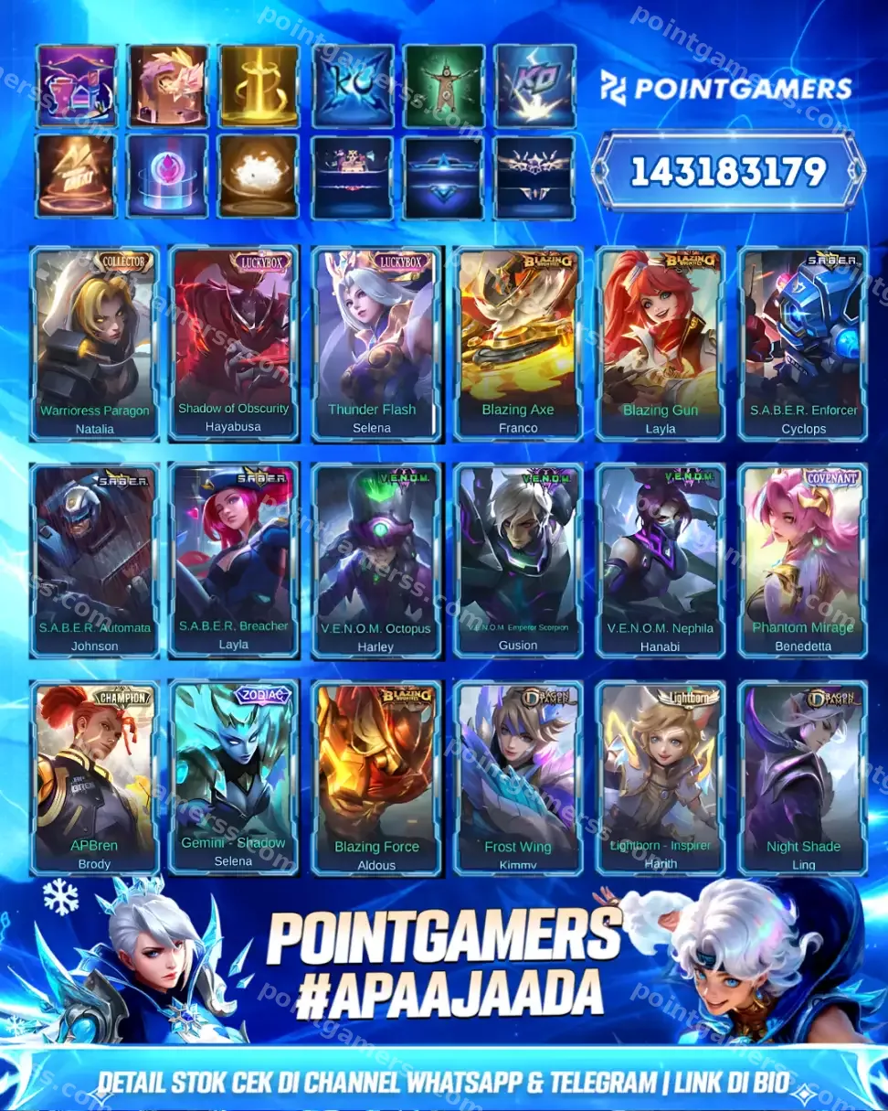 ALUCARD LEGEND, LAYLA LEGEND, LUNOX LEGEND 2