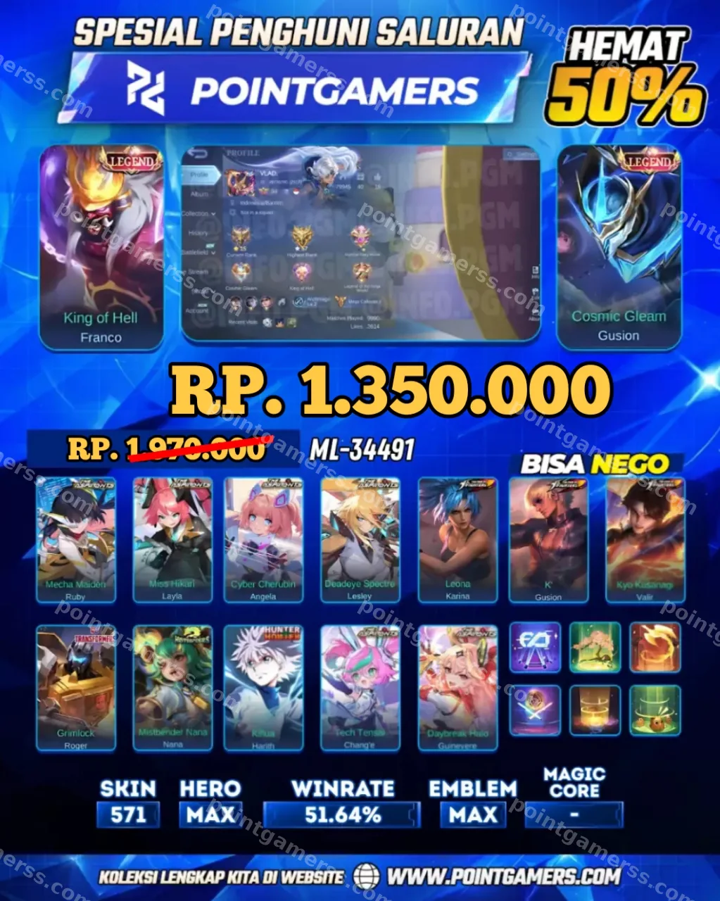 ML-34491 - FRANCO LEGEND, GUSION LEGEND
