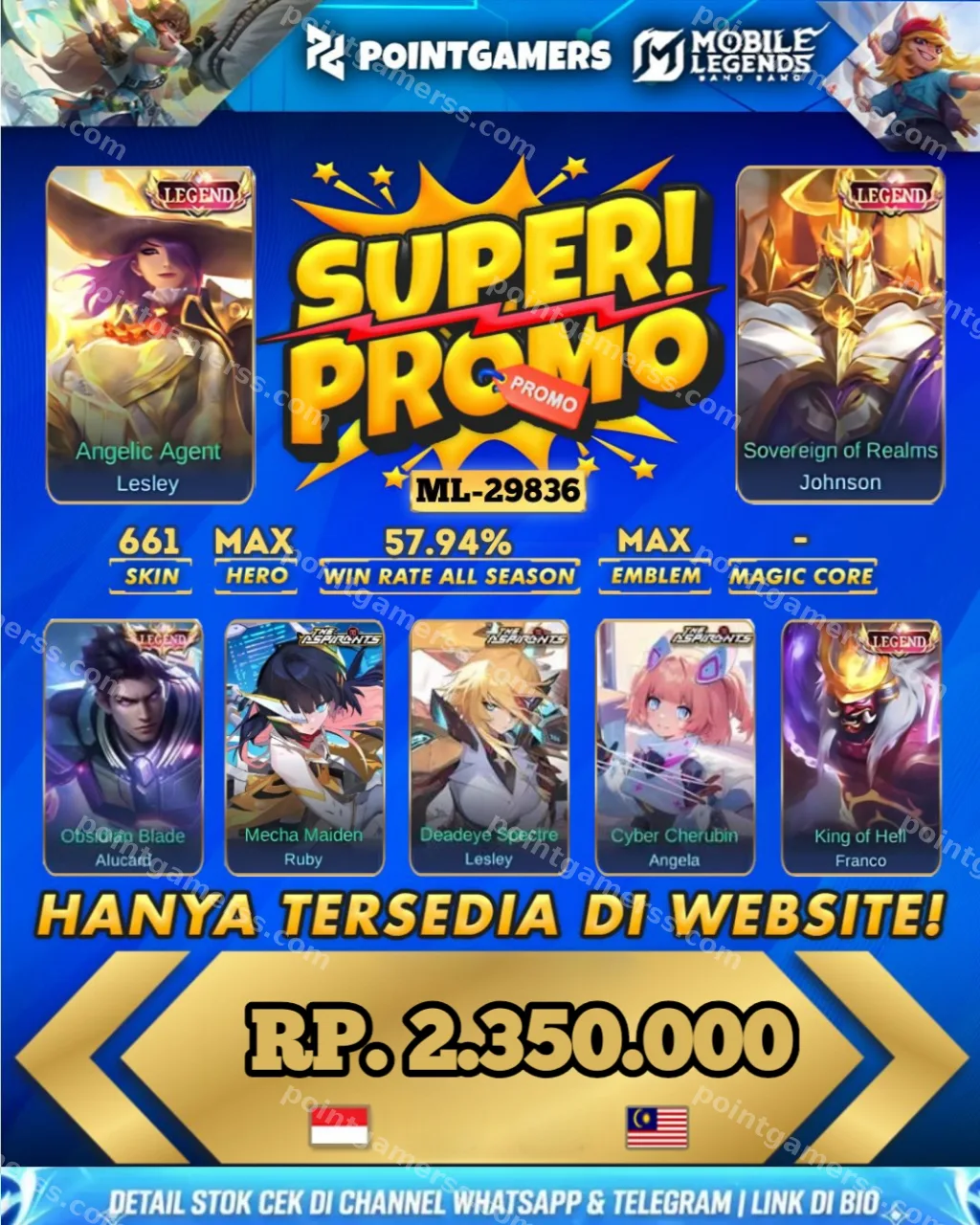 ML-29836 - ALUCARD LEGEND, FRANCO LEGEND, JOHNSON LEGEND, LESLEY LEGEND