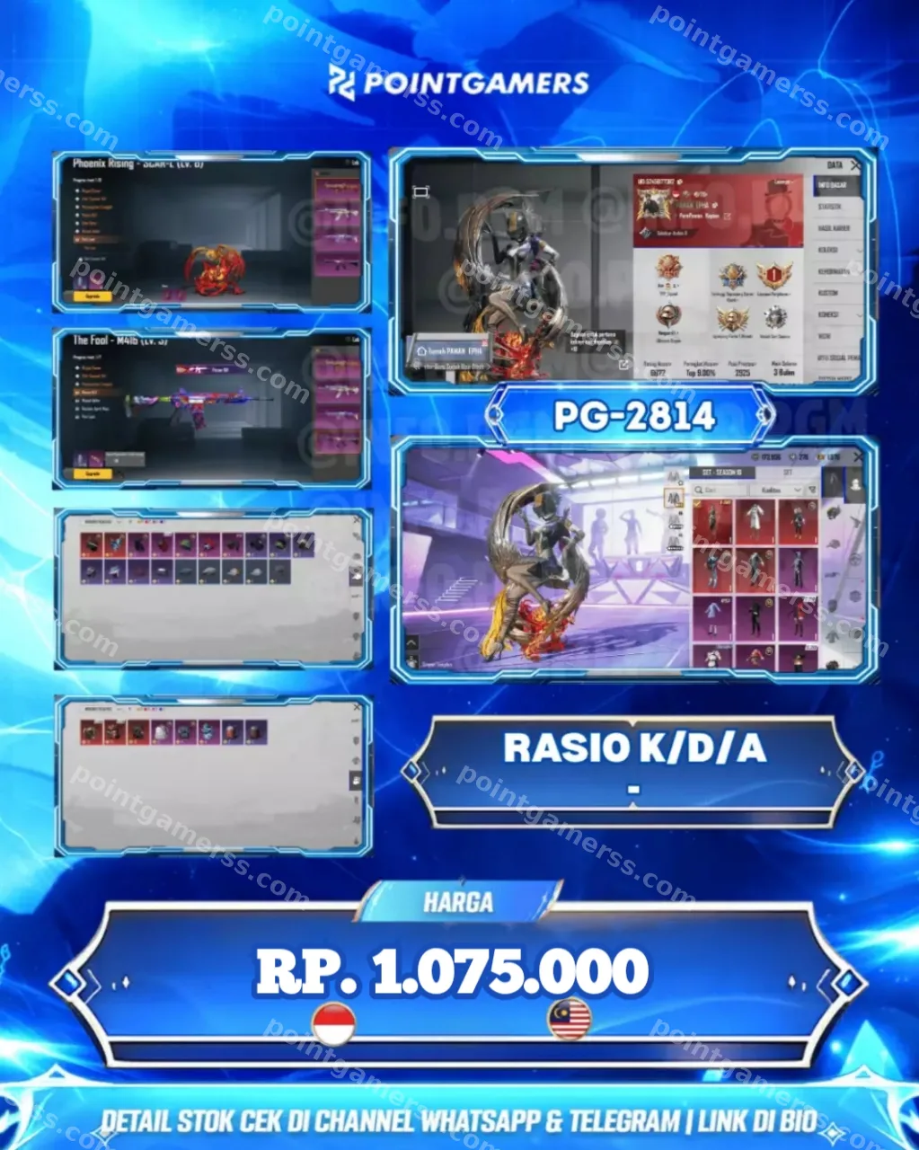 PG-2814 - M416 THE FOOL (JOKER) LV3, SCARL PHOENIX RISING LV6
