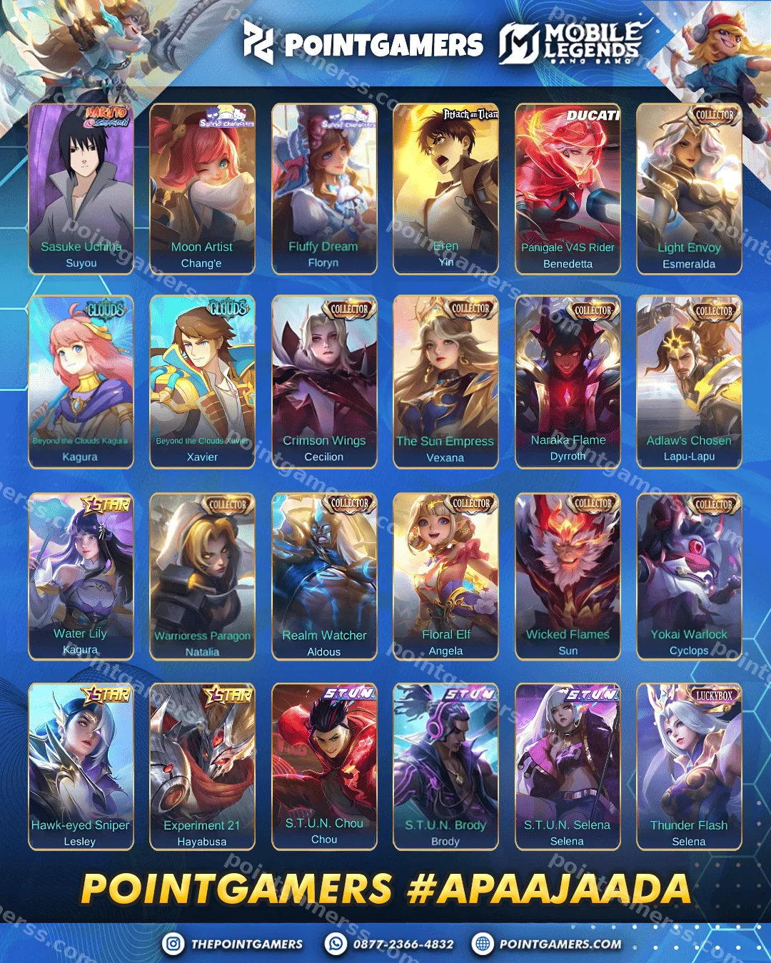 PROMO  FREYA LEGEND, JOHNSON LEGEND, ALUCARD LEGEND, GUSION LEGEND 3